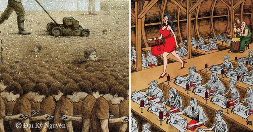 9 карикатур, доказывающих,  что с современным миром что то не так