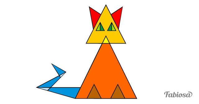 Тест на логику. Сколько треугольников вы сможете насчитать в этом котике?