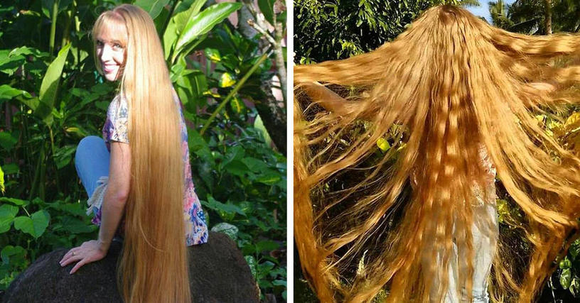 Эта девушка вот уже 7 лет носит волосы до пят и наконец решила поделиться секретом того, как ей это удаётся