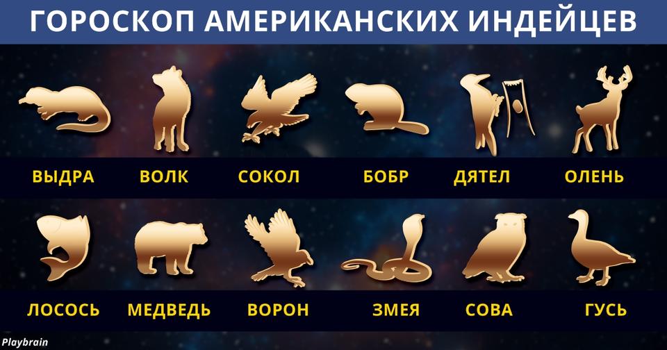 Вот какие знаки Зодиака были у американских индейцев. Кто из них   вы? 