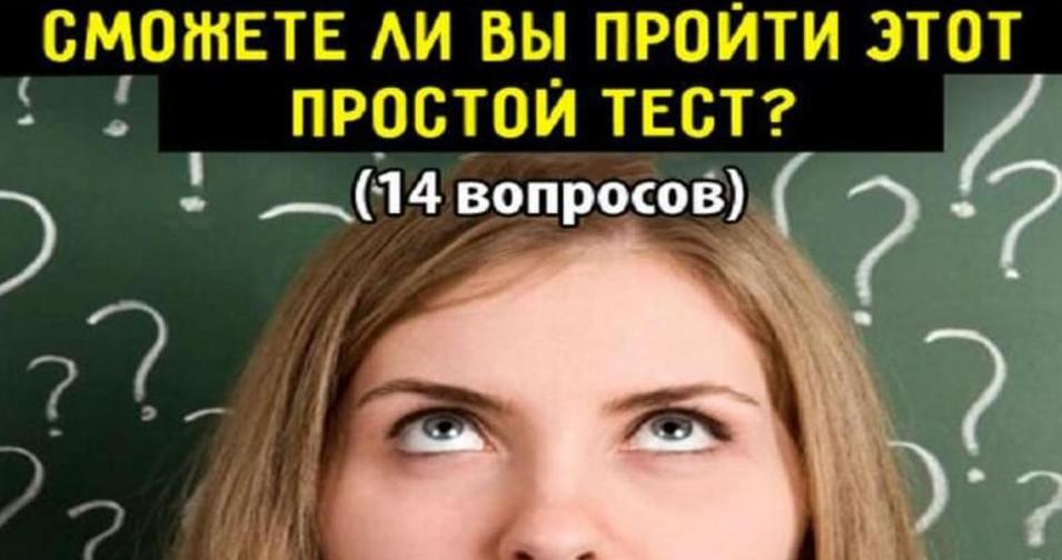 Сможете ли вы пройти абсолютно пустяковый тест на эрудицию? 