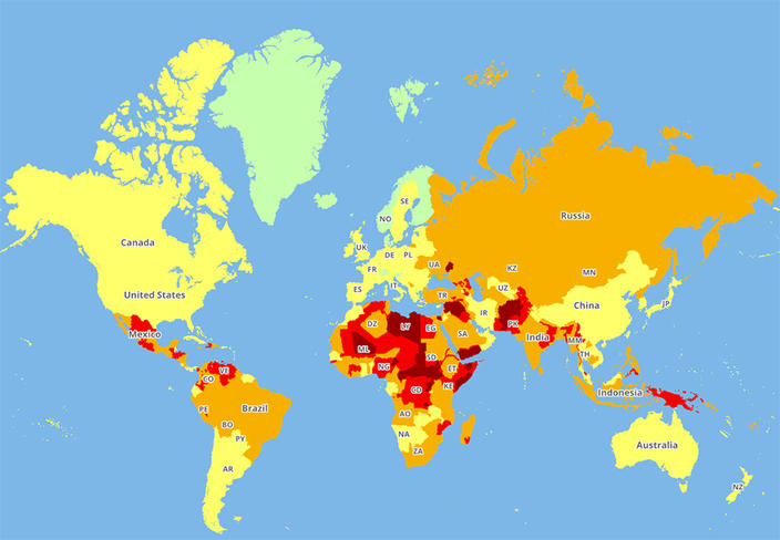 Вот рейтинг самых опасных  стран мира. И он изменит ваши планы на отпуск! 