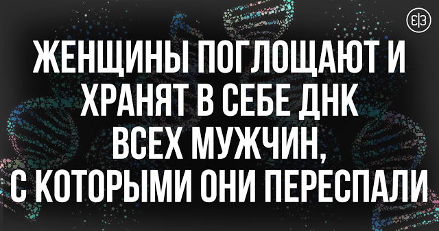 Женщины поглощают и хранят в себе ДНК всех мужчин, с которыми они переспали