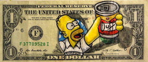 1 доллар - это уже настолько мало, что его стали превращать в предметы искусства