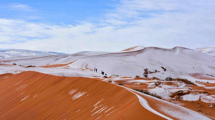Вы не поверите, но в Сахаре выпал снег. Да, в пустыне! Это третий раз за 40 лет!