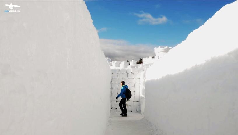 В Польше построили самый большой в мире снежный лабиринт, и он так велик, что даже Минотавр запрыгал бы от восторга