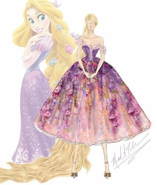 Модельер изобразил диснеевских принцесс в нарядах от кутюр, и теперь они выглядят ещё более изысканно и утончённо