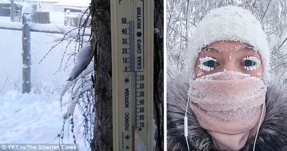 В Якутии  62 и трескаются градусники! Но это не мешает детям ходить в школу
