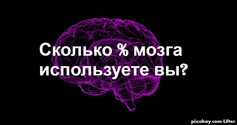 Какой процент своего мозга используете лично Вы? И как это изменить?