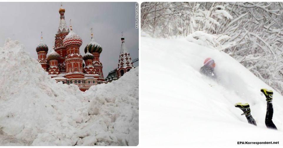 В Москве   самый большой снегопад за 100 лет. Вот фото