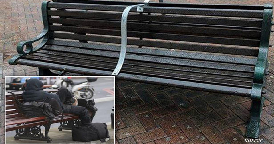 Вот такие скамейки сделали в Англии, чтобы на них не спали бомжи. Вы за или против? 