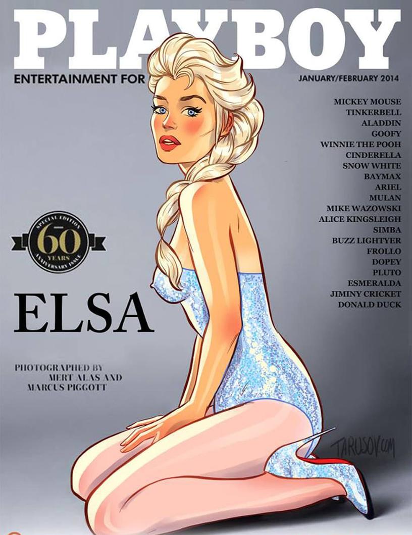 Художник нарисовал диснеевских принцесс в стиле пин-ап и поместил их на обложку Playboy. Оказывается, они те ещё горячие штучки