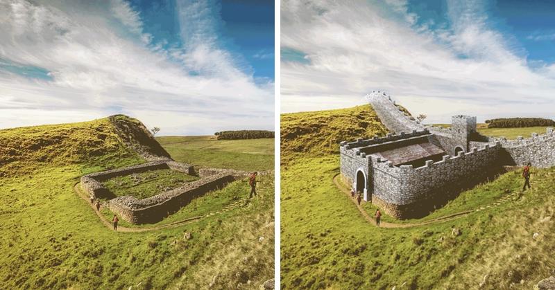 Дизайнеры воссоздали первоначальный облик древних руин с помощью GIF анимаций. Процесс действительно завораживает