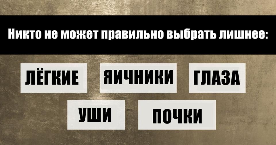 Мы дали этот тест 100 профессорам. Только 4 ответили правильно на все вопросы! 