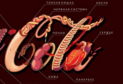 Вот «честный» логотип Coca-Cola, который объясняет, чем именно она вредна