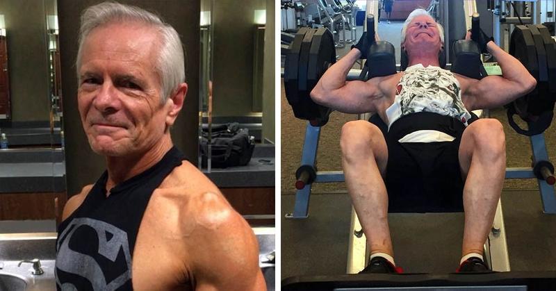 Мужчина доказывает, что годы мышцам не помеха, и догадаться о его возрасте с первого взгляда просто невозможно