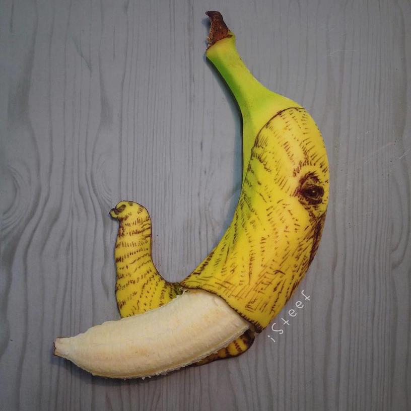 Голландский художник превращает бананы в материал для творчества. И есть их было бы жалко