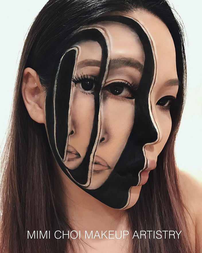 27 образцов такого макияжа, который испугает любого маньяка Оптические иллюзии на лицах.