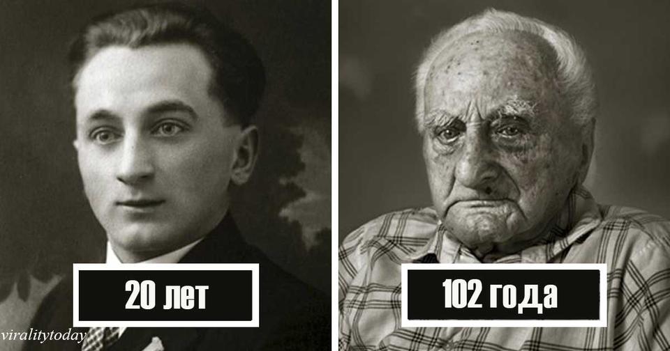 ″Тогда и сейчас″: 13 фото одних и тех же людей, сделанные с разницей в 100 лет Вот что с нами делает время.