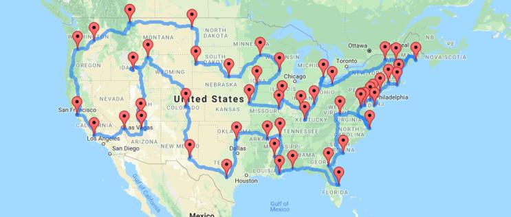Объехать США целиком можно за 10 дней. Вот идеальный маршрут От ученого.