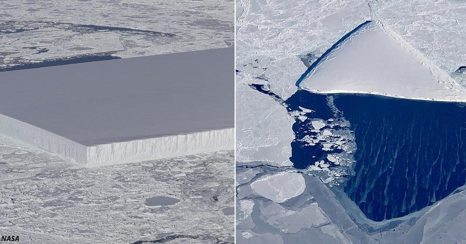 NASA не может объяснить, откуда взялся этот мистический айсберг. Он будто из ада! И это не фотошоп!