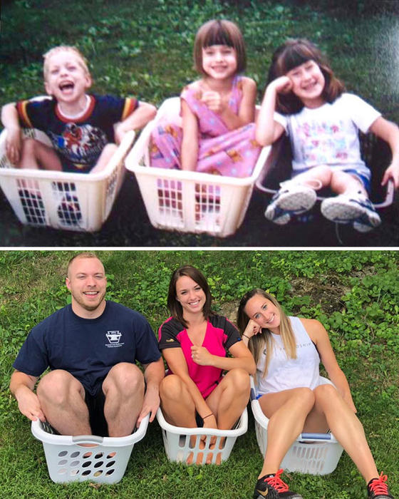 27 раз, когда кто-то воссоздал свои старые семейные фото — и получилось лучше оригинала! Отличная традиция!