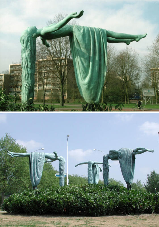 23 уличные скульптуры, которые бросили вызов гравитации - и победили её Просто глазам не верится!