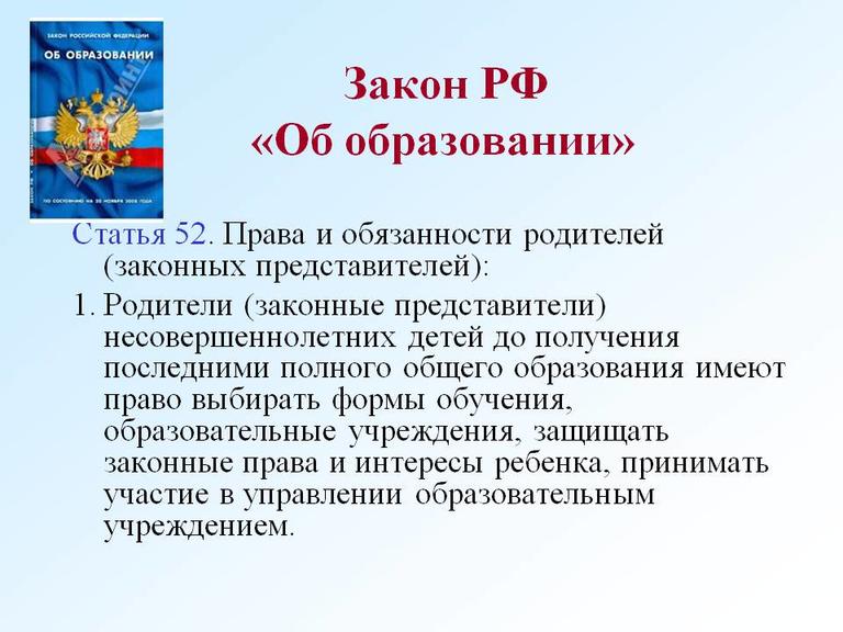 Законный представитель: определение, права и обязанности