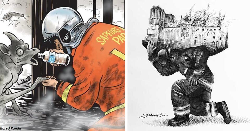 38 художников, которые вместе с нами оплакивают пожар в Нотр Даме
