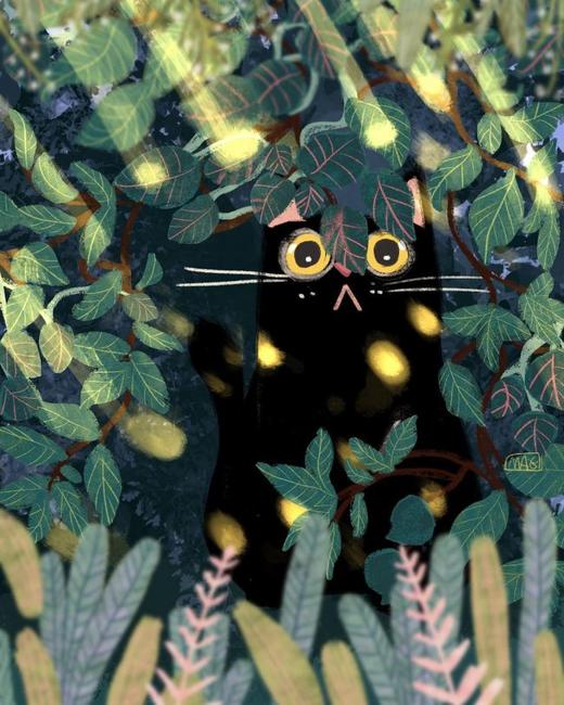 Итальянская художница показал удивительный мир кошек в ярких и добрых иллюстрациях