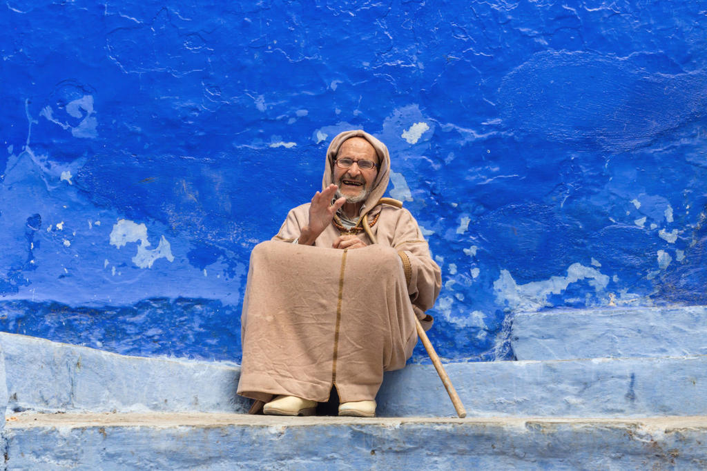 На севере Марокко есть самый синий город в мире. Вот фото