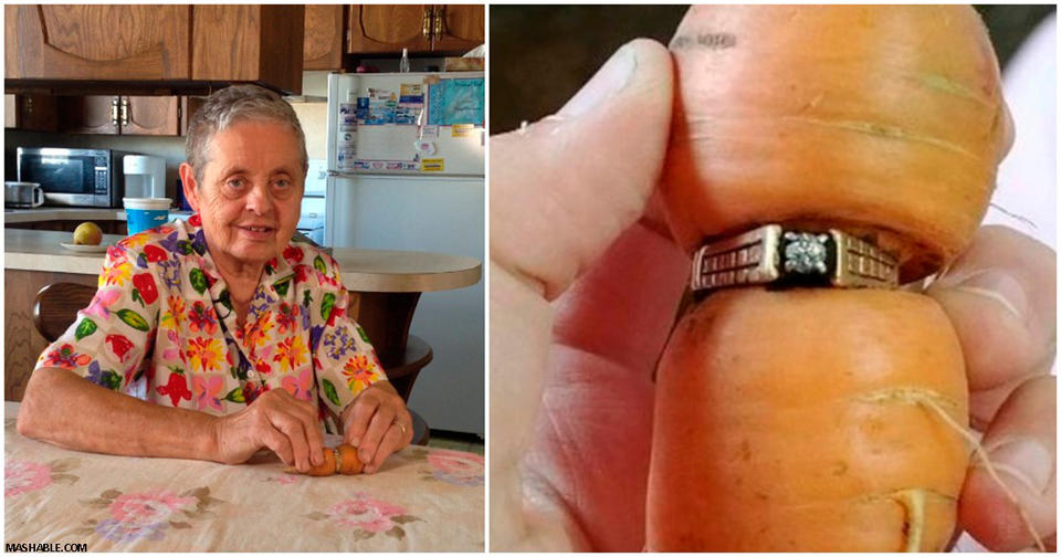 Женщина нашла потерянное обручальное кольцо на морковке 13 лет спустя