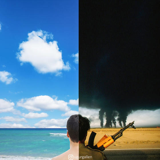13 фото, на которых я показываю контраст между мирами, в которых мы живем