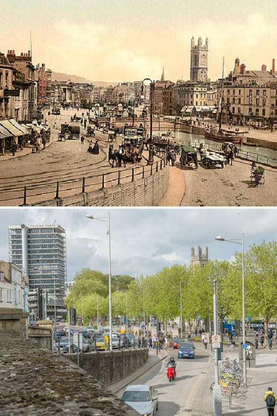 Фото ДО и ПОСЛЕ, которые показывают 125-летнюю трансформацию английских городов