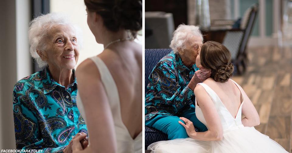 Невеста тайно прилетела навестить свою бабушку в свадебном платье. Вот ее реакция