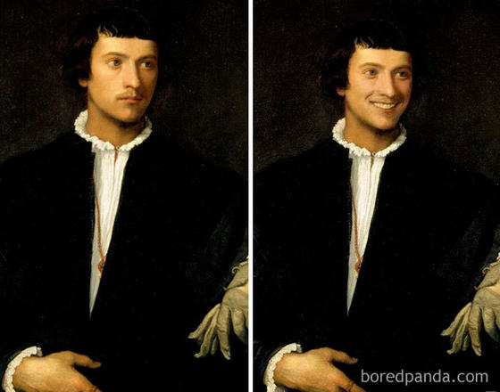 Что будет, если классическим портретам в живописи добавить немного улыбки