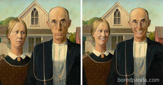 Что будет, если классическим портретам в живописи добавить немного улыбки