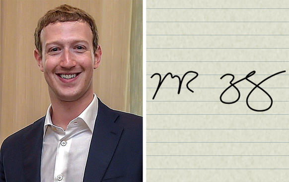 Самые необычные автографы знаменитостей: у Марка Цукерберга простая, но гениальная подпись