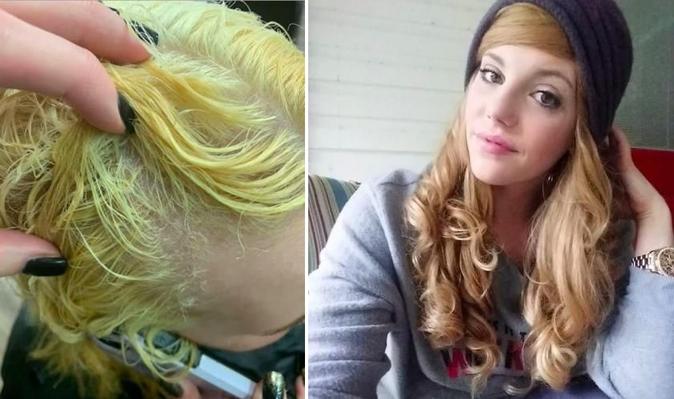 Девушка очень хотела стать блондинкой, но смена окончилась потерей волос. Помочь смогла только подруга-парикмахер