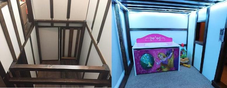 Дочка нарисовала необычную кровать в виде замка принцессы: за 10 месяцев я смог воплотить невероятный проект в жизнь