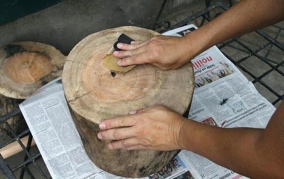 Как из деревянного полена сделать оригинальный кофейный столик