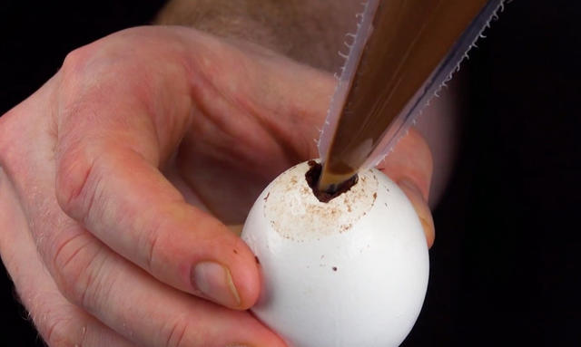 Муж заполнил шоколадной начинкой яичную скорлупу и запек в духовке: рецепт необычного десерта