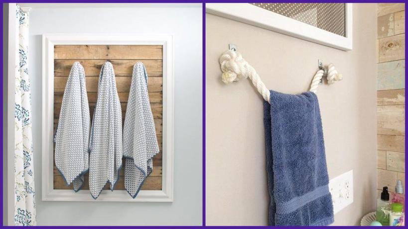 Вешалка для полотенец в ванной комнате как элемент декора: делаем своими руками из подручных материалов