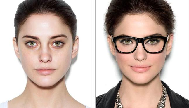 Если носите очки, то макияж нужно делать по-особому: брови - в зависимости от оправы, яркость - от диоптрий