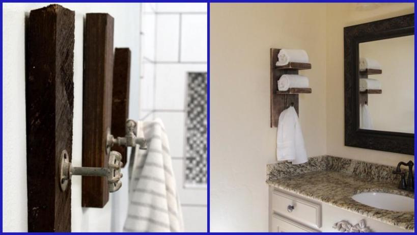 Вешалка для полотенец в ванной комнате как элемент декора: делаем своими руками из подручных материалов