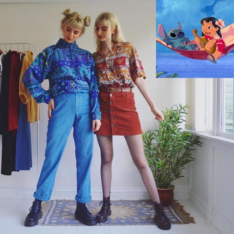 Маркетинг   всему голова: сестры близнецы продают свою старую одежду онлайн, собирая из нее образы диснеевских персонажей (фото)
