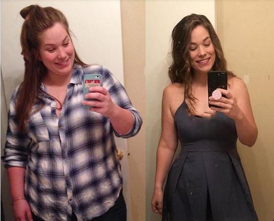 Девушка начинала свой путь к похудению, сократив потребление пищи, и за три года Меган смогла сбросить 59 кг