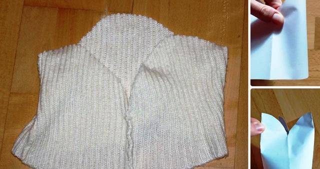 Как сделать зимнюю шапочку с помпоном из старого свитера: шаг за шагом с фото