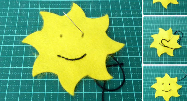 Солнышко для детской комнаты из фетра: пошаговые фото с инструкцией