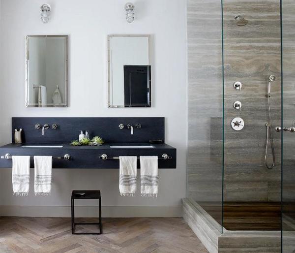 10 идей для маленькой ванной комнаты: черный цвет придаст глубины пространству